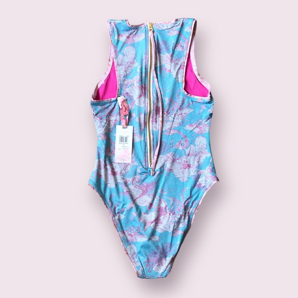 Under The Sea moderate one piece swimsuit by LoveShackFancy X Hurley in size S - Picture 7 of 15